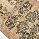 2x9 Rug For Floral Green Turkish Vintage Runner Rug, 64x279Cm SKU 24965