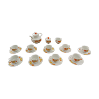 Porcelain tea set signed winterling / 70's floral motifs