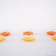 Set of glass cups, Italian design, 1970s, manufactured by Fratelli Guzzini