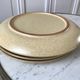 Set of 4 large flat plates in light stoneware made in France 60s and 70s