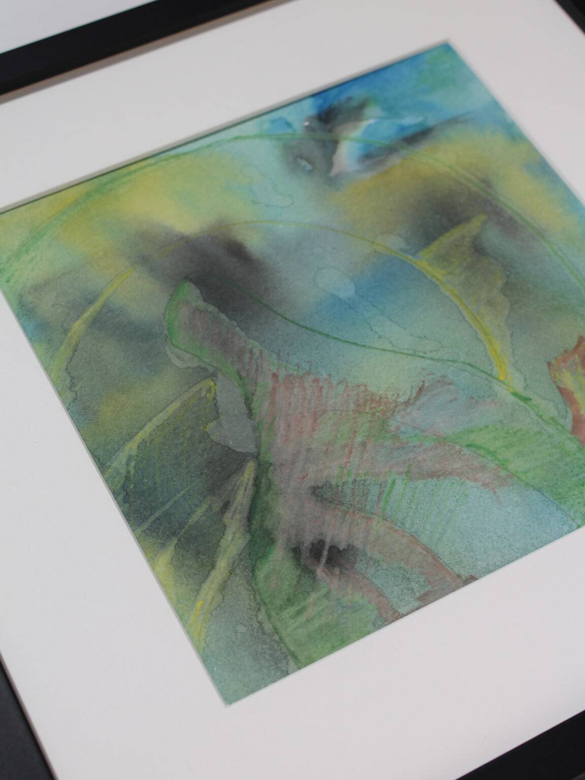 Abstract Still Life #1, 32x32cm, Watercolour, Pastel