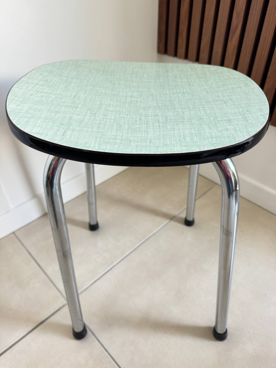 Vintage green Formica stool