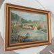 Old painting oil on canvas signed J.V.