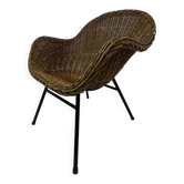 Mid-century design wicker chair, 1950s