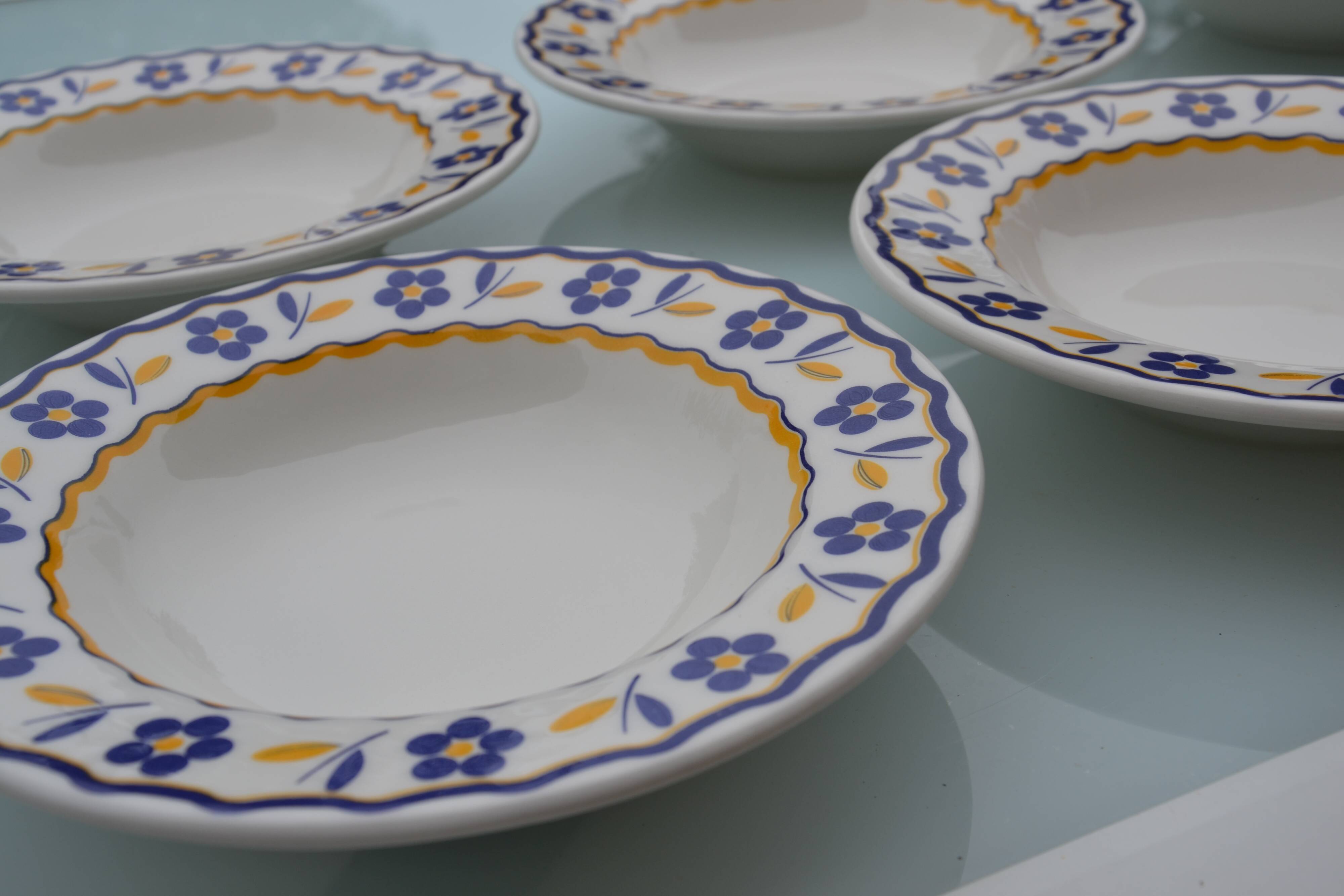 6 Ceraminter Italy soup plates
