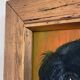 Vintage original dog portrait oil paintings set