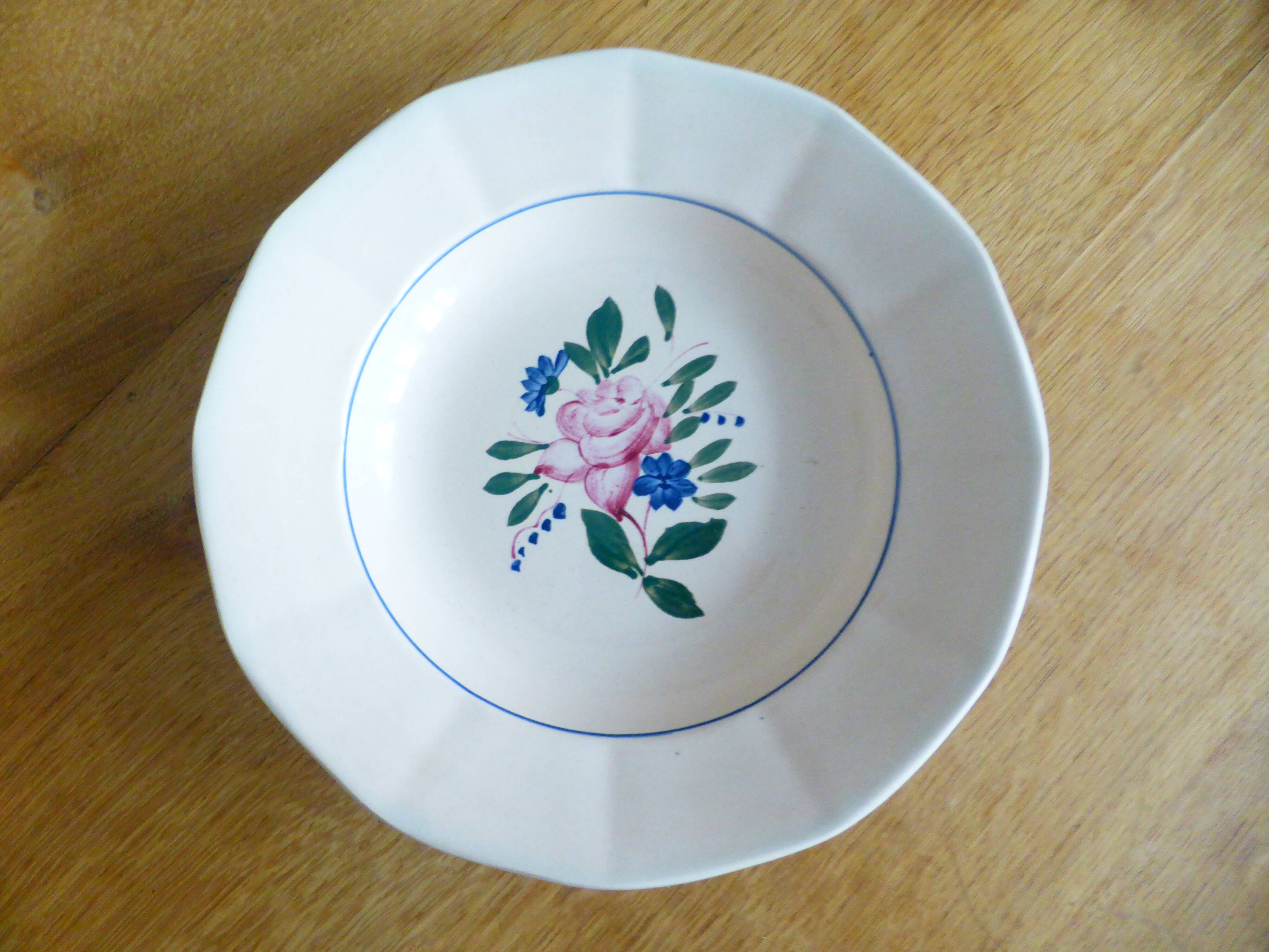 1 Digoin Sarreguemines soup plate 221288