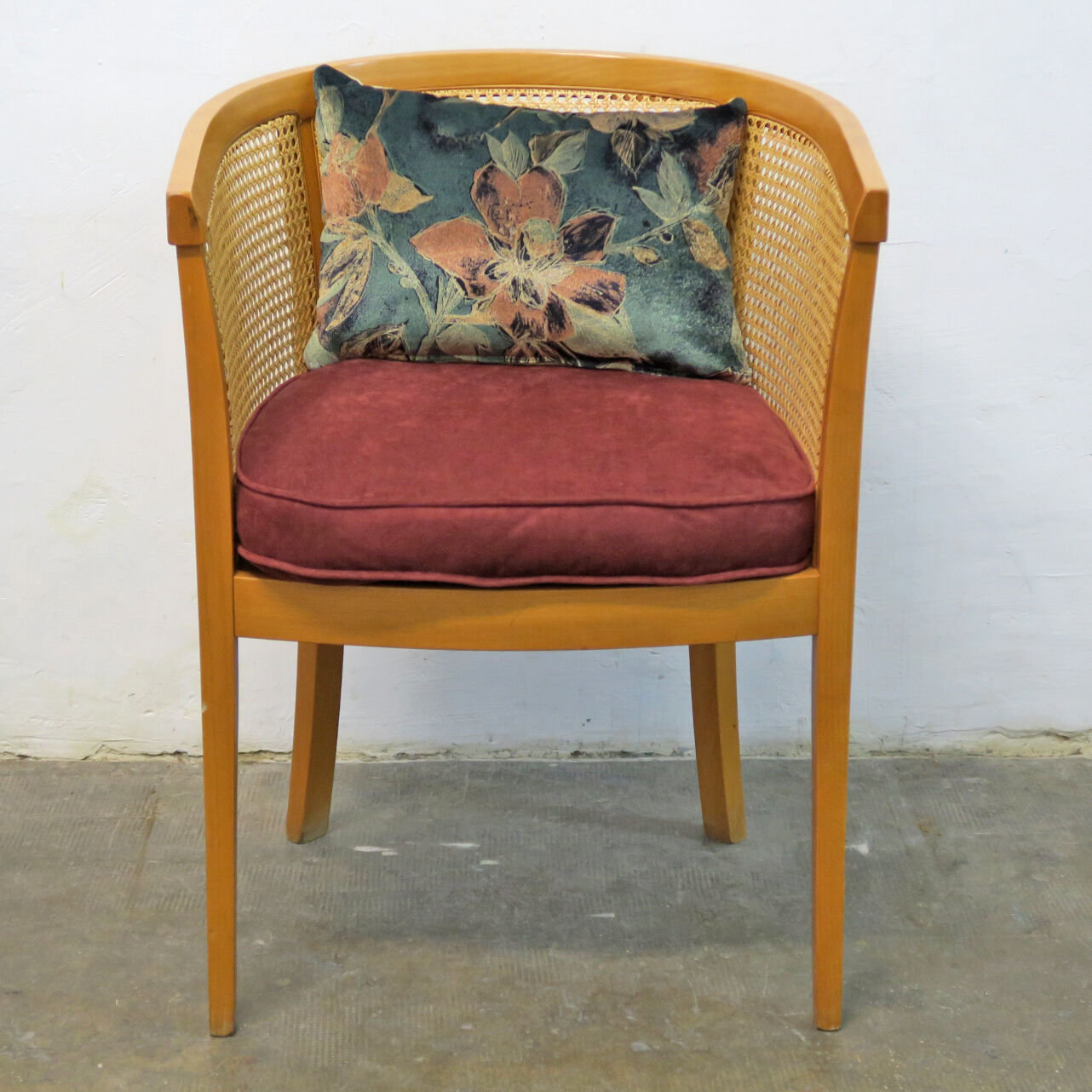 Armchair convertible in caning