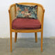 Armchair convertible in caning