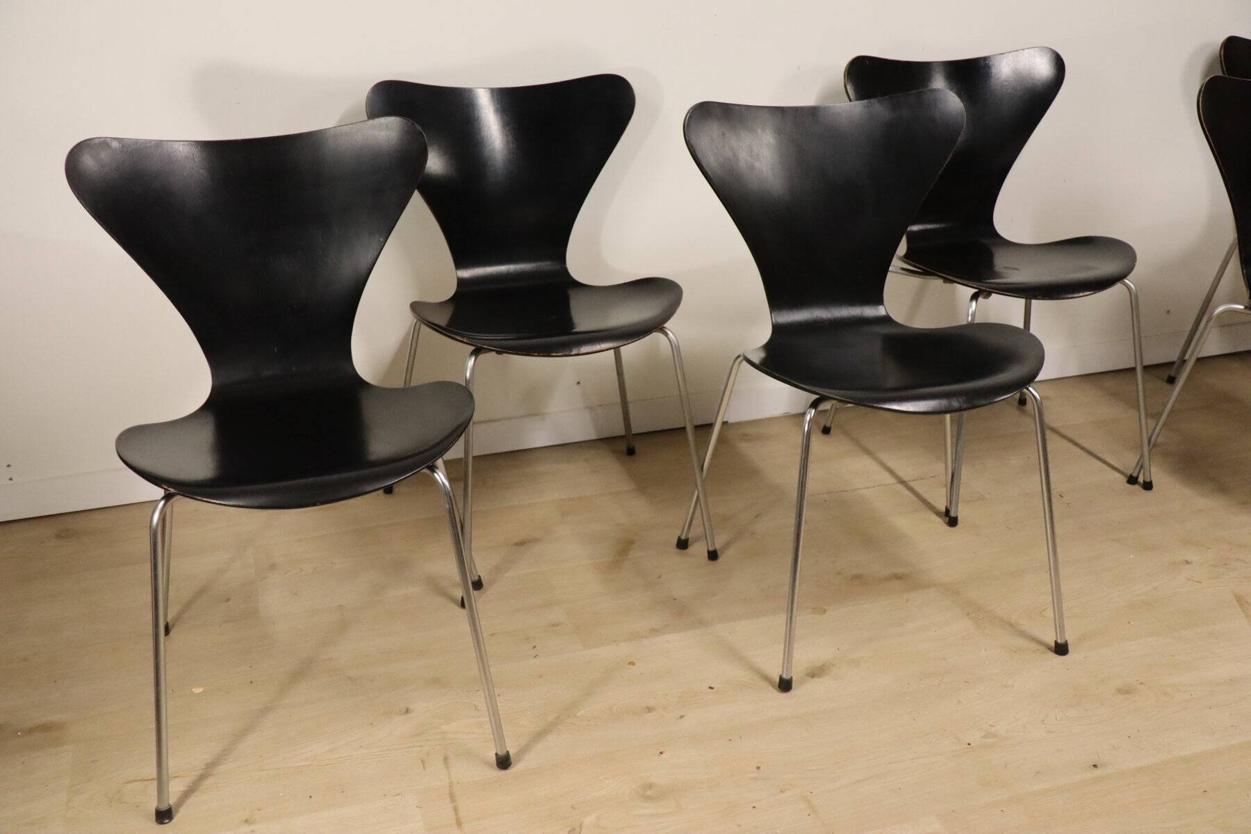 Series 7 Chairs Arne Jacobsen edition Fritz Hansen, 1965