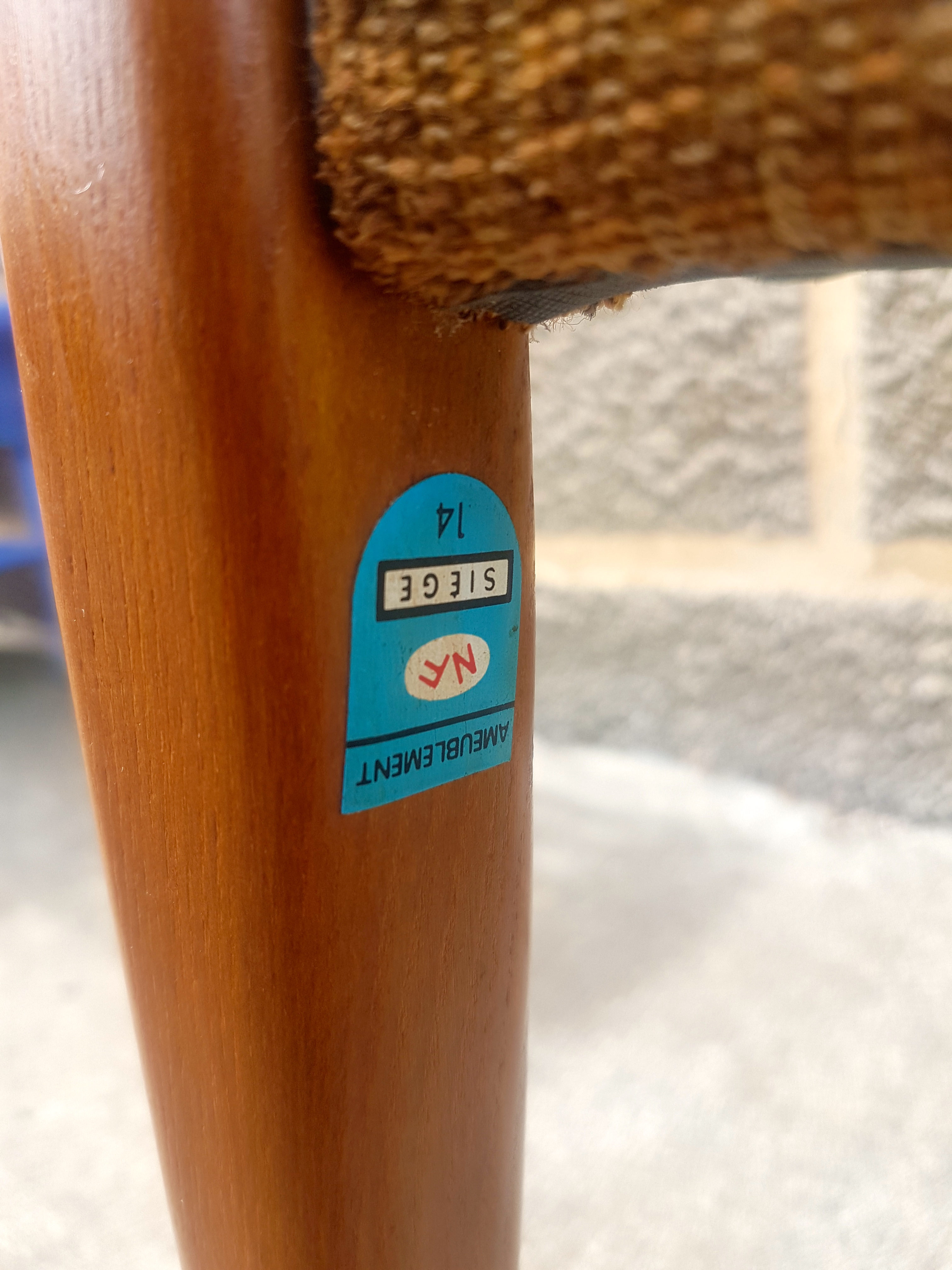 Pair of chairs mustard color, 60s/70s