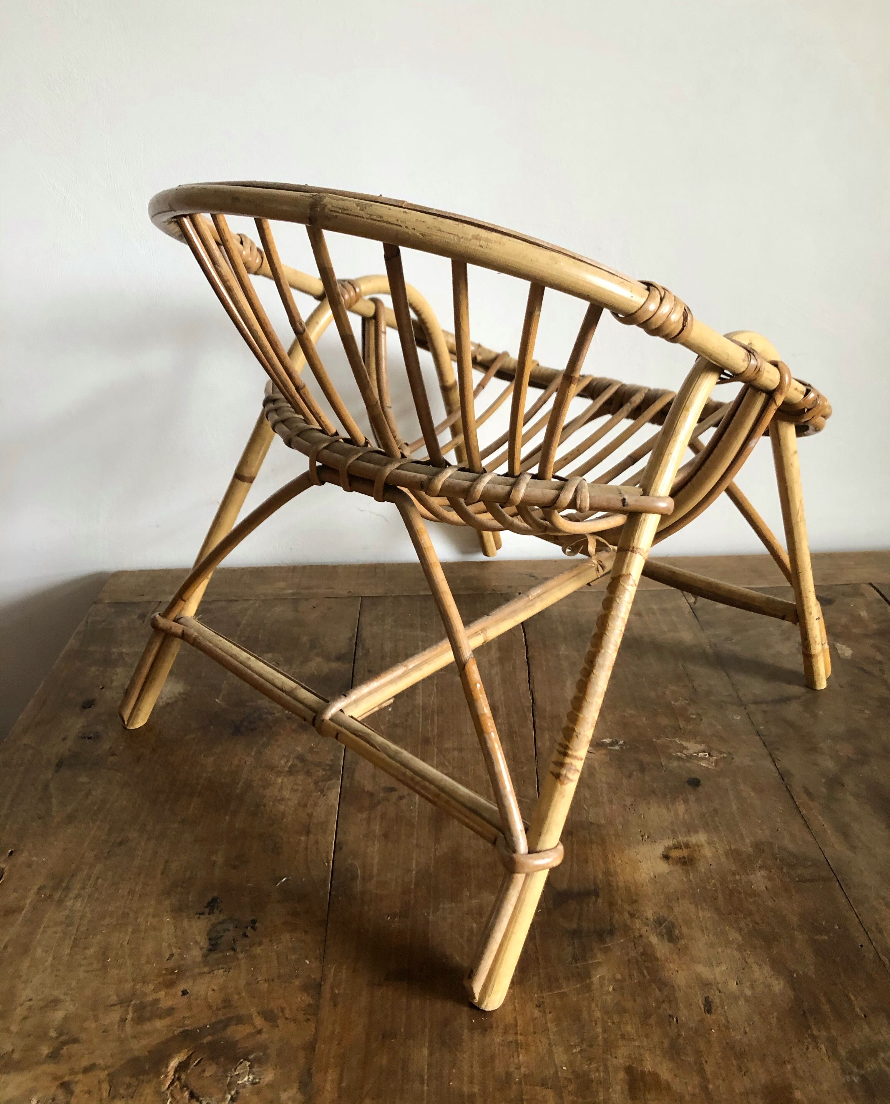 Children's rattan chair