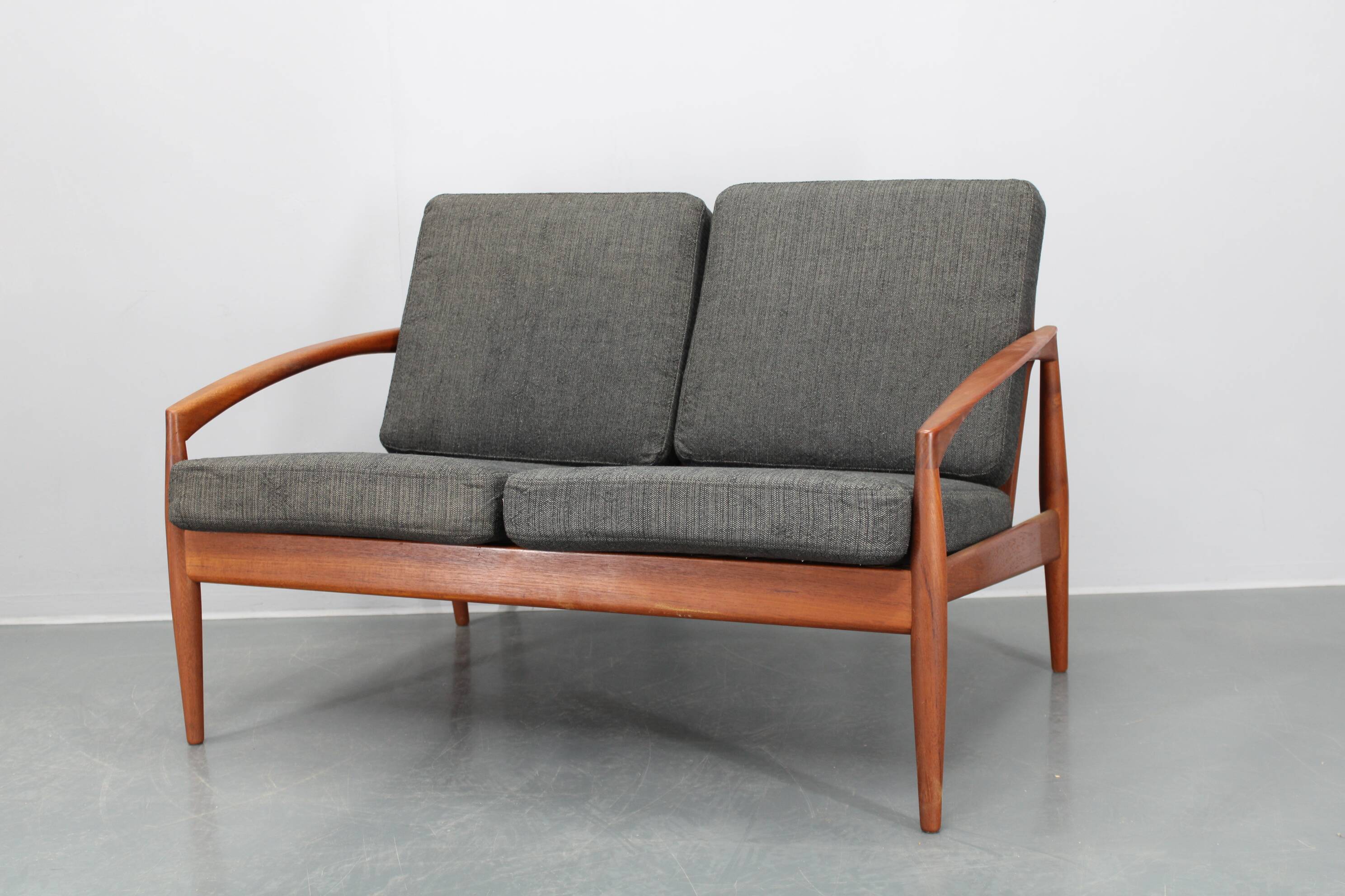 Canapé 2 places en teck Paper Knife de Kai Kristiansen des années 1960, Danemark