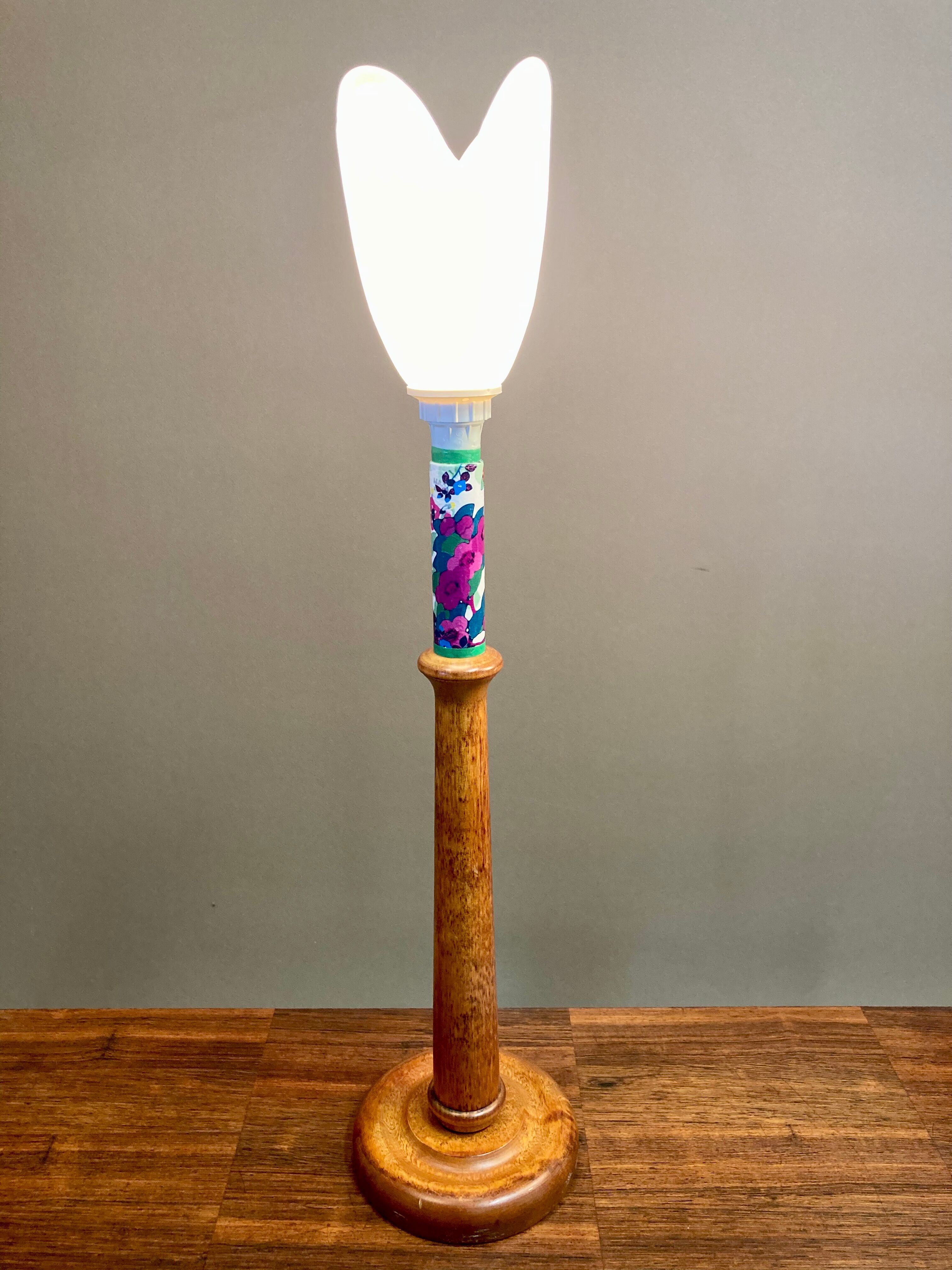 Pair of lamps glass paste Scandinavian design 1950.