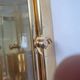 Pair of Italian gold-plated brass wall sconces with beveled glass