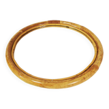 Wall-mounted, round bamboo mirror, Germany, 1970s.