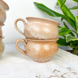8 cups in vintage enamelled stoneware