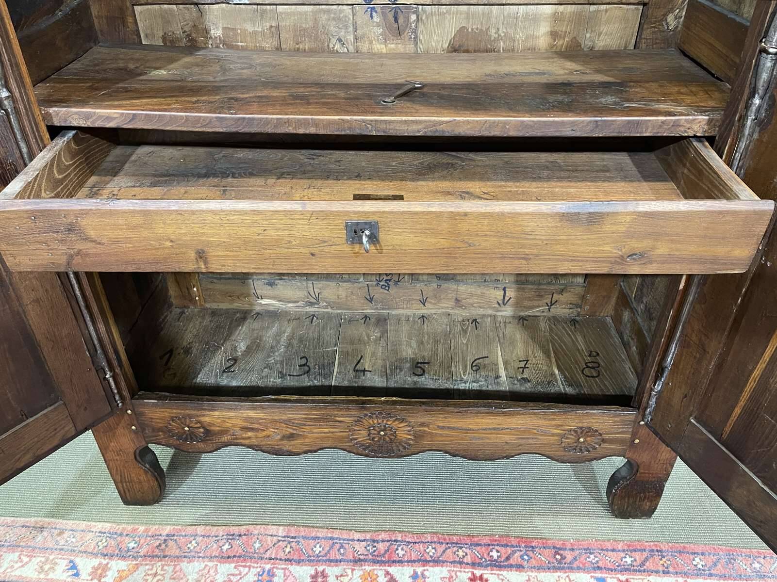 19th century Breton chestnut wardrobe