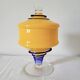 Yellow glass candy pot