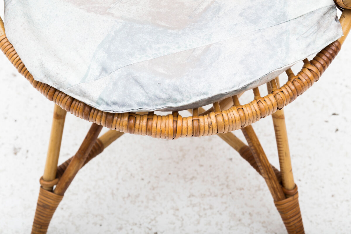 Rattan side chair, Dutch design, 1950’s