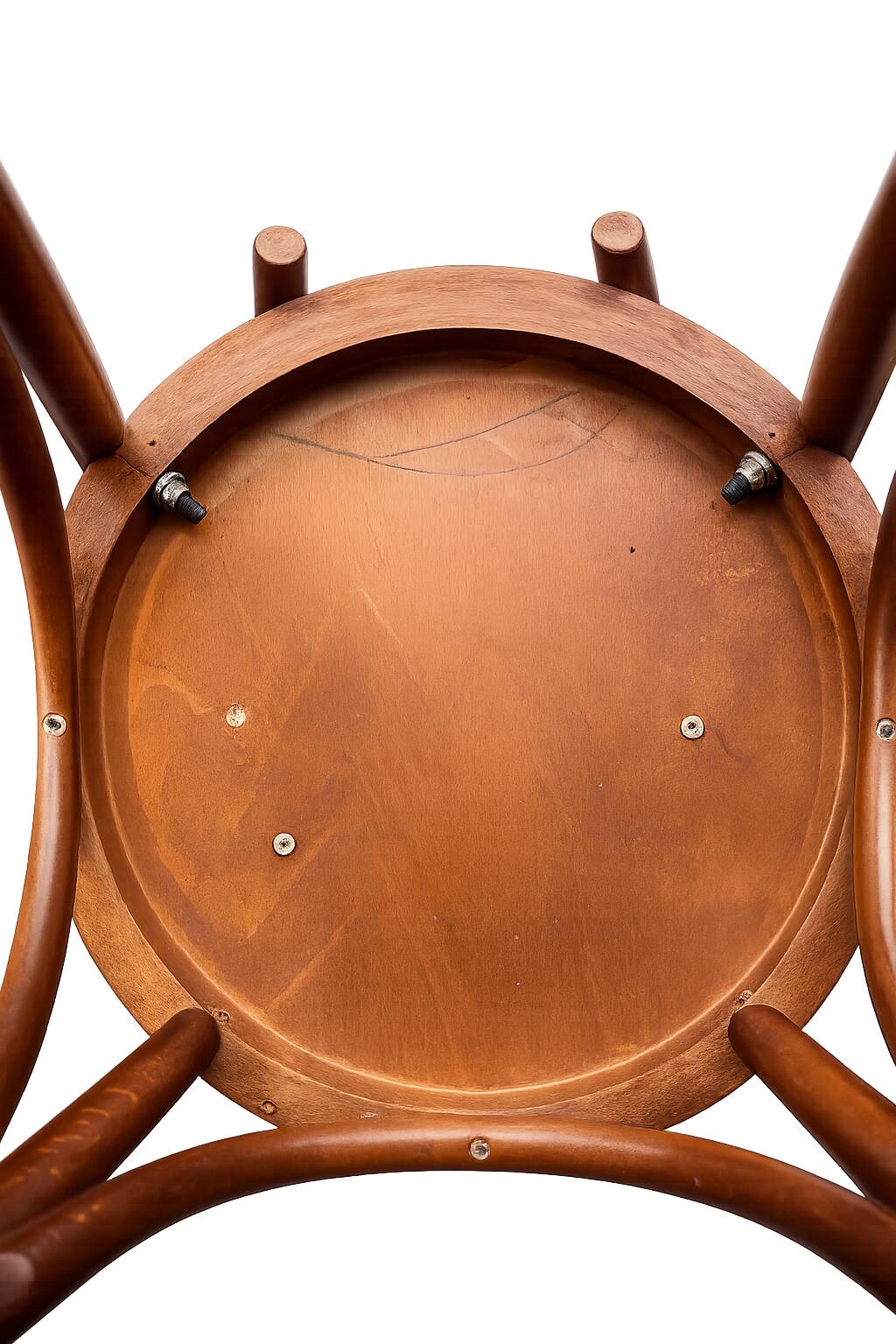 Bentwood bar stool, in the style of Thonet.