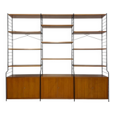 1960s vintage freestanding teak shelving system by WHB Germany