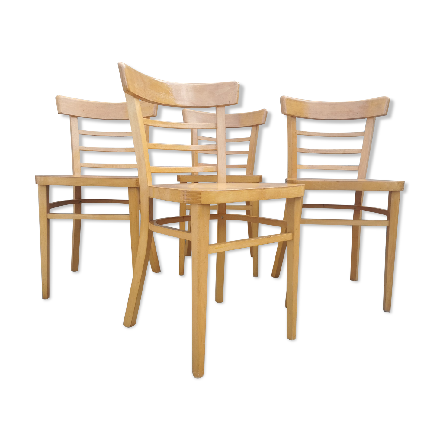 Set de quatre chaises bistrot Baumann