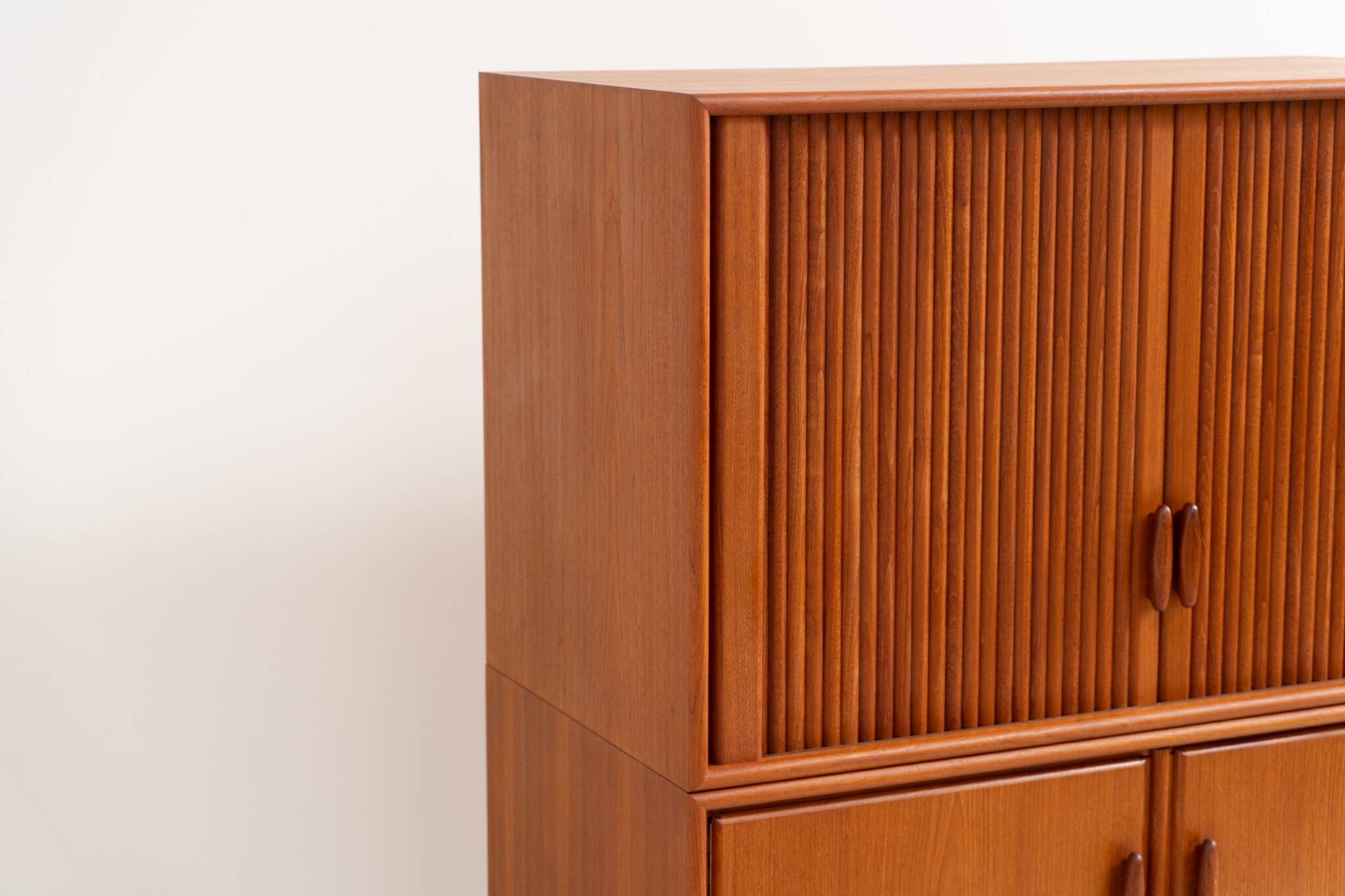 Highboard with tambour doors by Heinrich Riestenpatt
