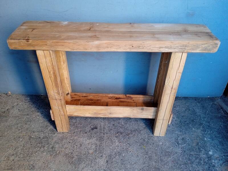 Brutalist console 120 cm solid wood
