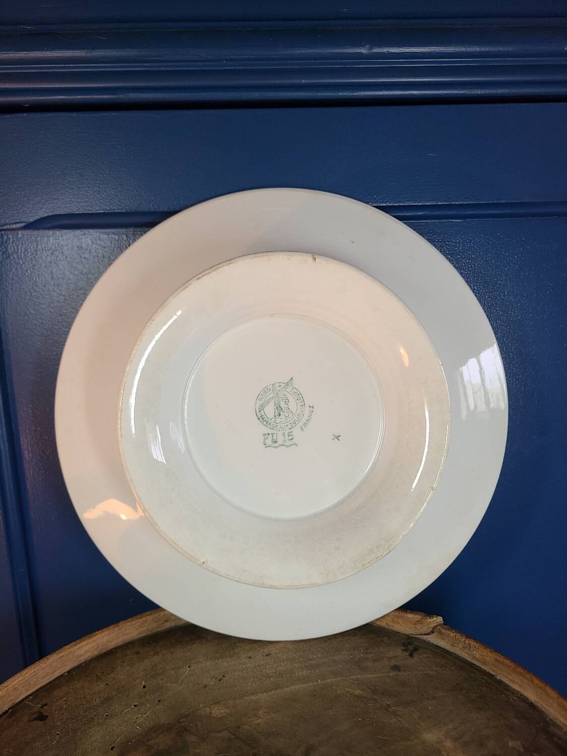 Old dish on foot / porcelain compotier moulin des loups