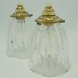 Pair of glass pendant lights