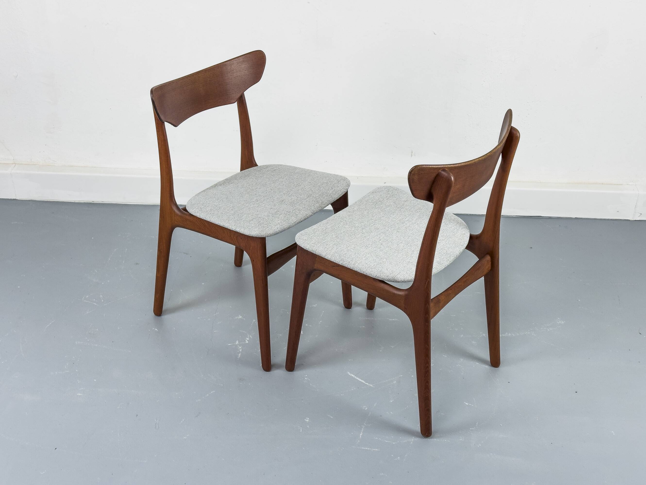Chaises de salle à manger en teck danois par Schionning & Elgaard, années 1960, ensemble de 4