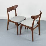 Chaises de salle à manger en teck danois par Schionning & Elgaard, années 1960, ensemble de 4