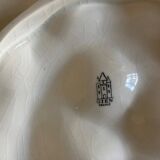 Plat en faïence de Gien blanche 1970