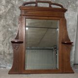 Molded and carved wooden trumeau