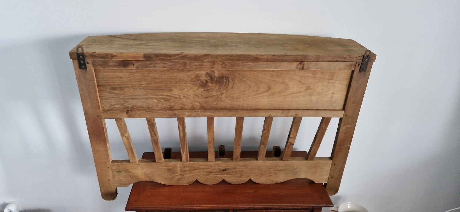 Old carved wood wall shelf