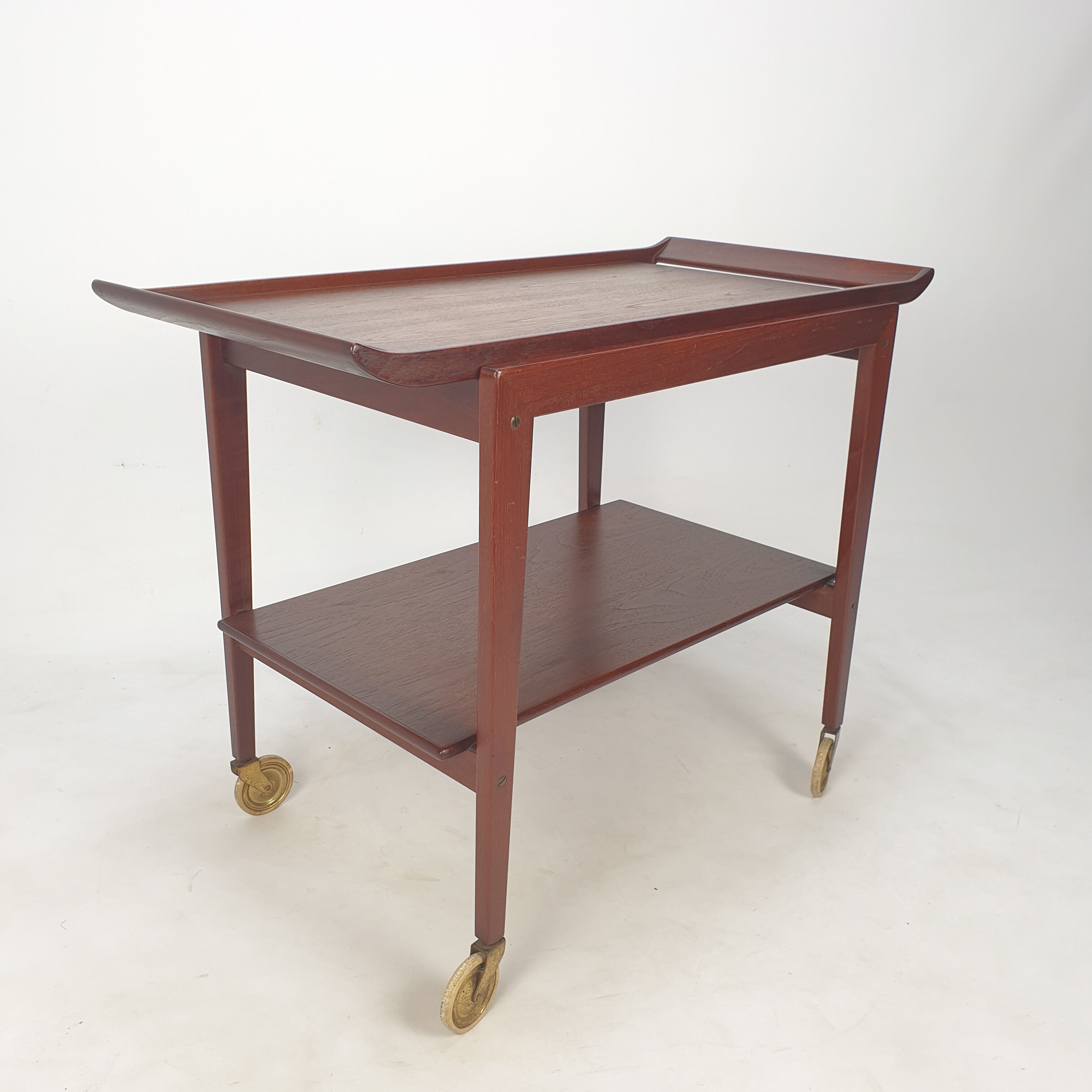 Mid-century italian teak trolley, 1960's