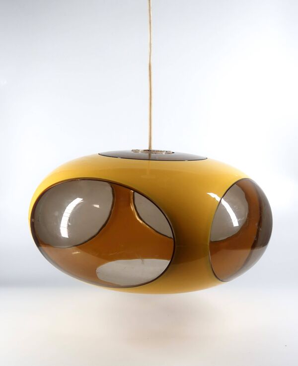 Suspension ovni Space Age jaune par Luigi Colani pour Massiv, Belgique, 1970