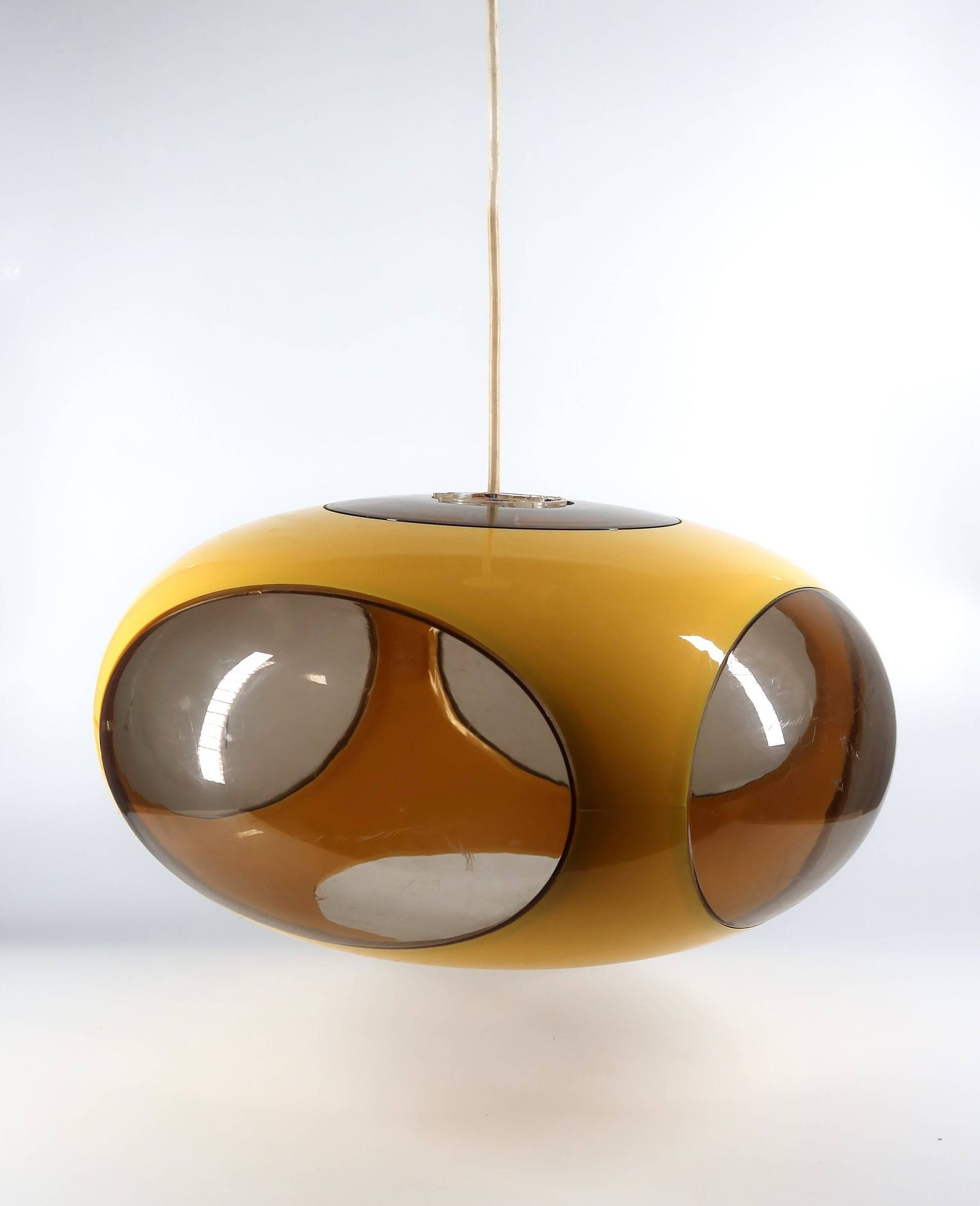 Suspension UFO Space Age yellow by Luigi Colani for Massiv, Belgium, 1970