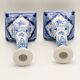 Pair of Royal Delft Blue and White Hand-Painted Ceramic Candlesticks