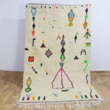 Tapis berbère coloré fait main 250 x 150 cm