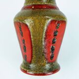 Vintage 1960s 70s vase u-keramik model 593/30 red brown green black wgp