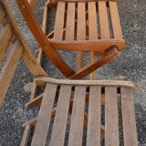 4 teak garden chairs