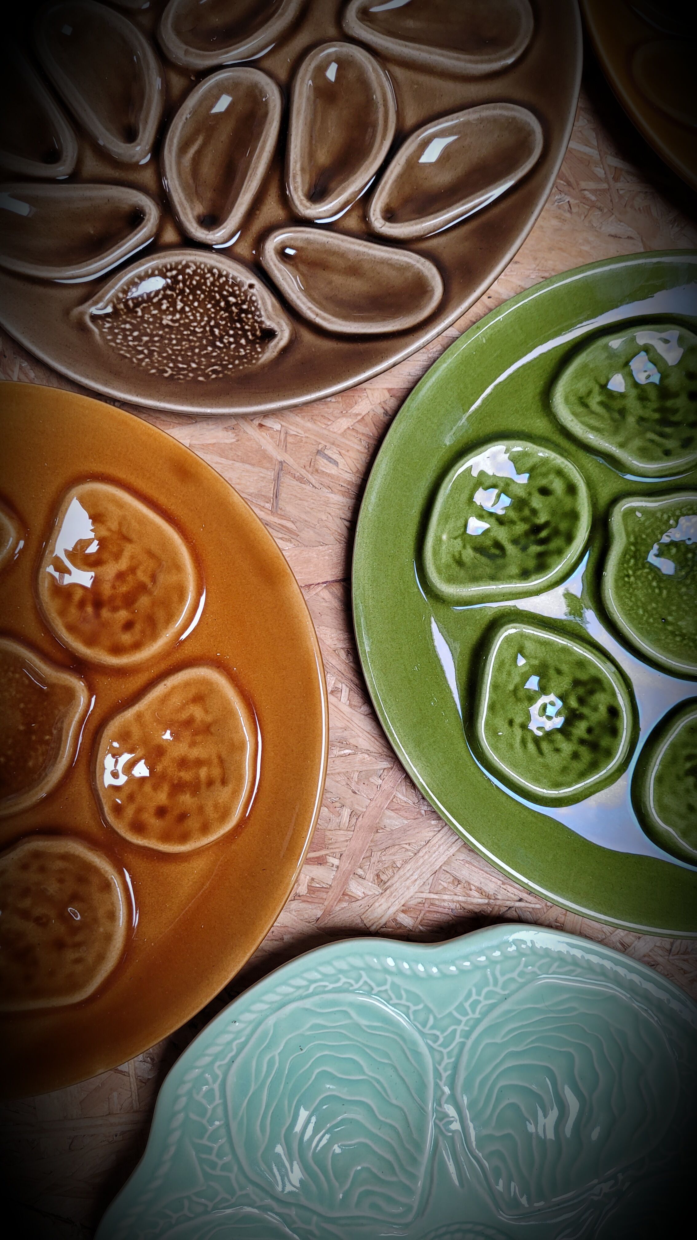 Green oyster plate