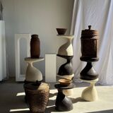 Pawn Brown - Stool, side table in the shape of a brown pawn.