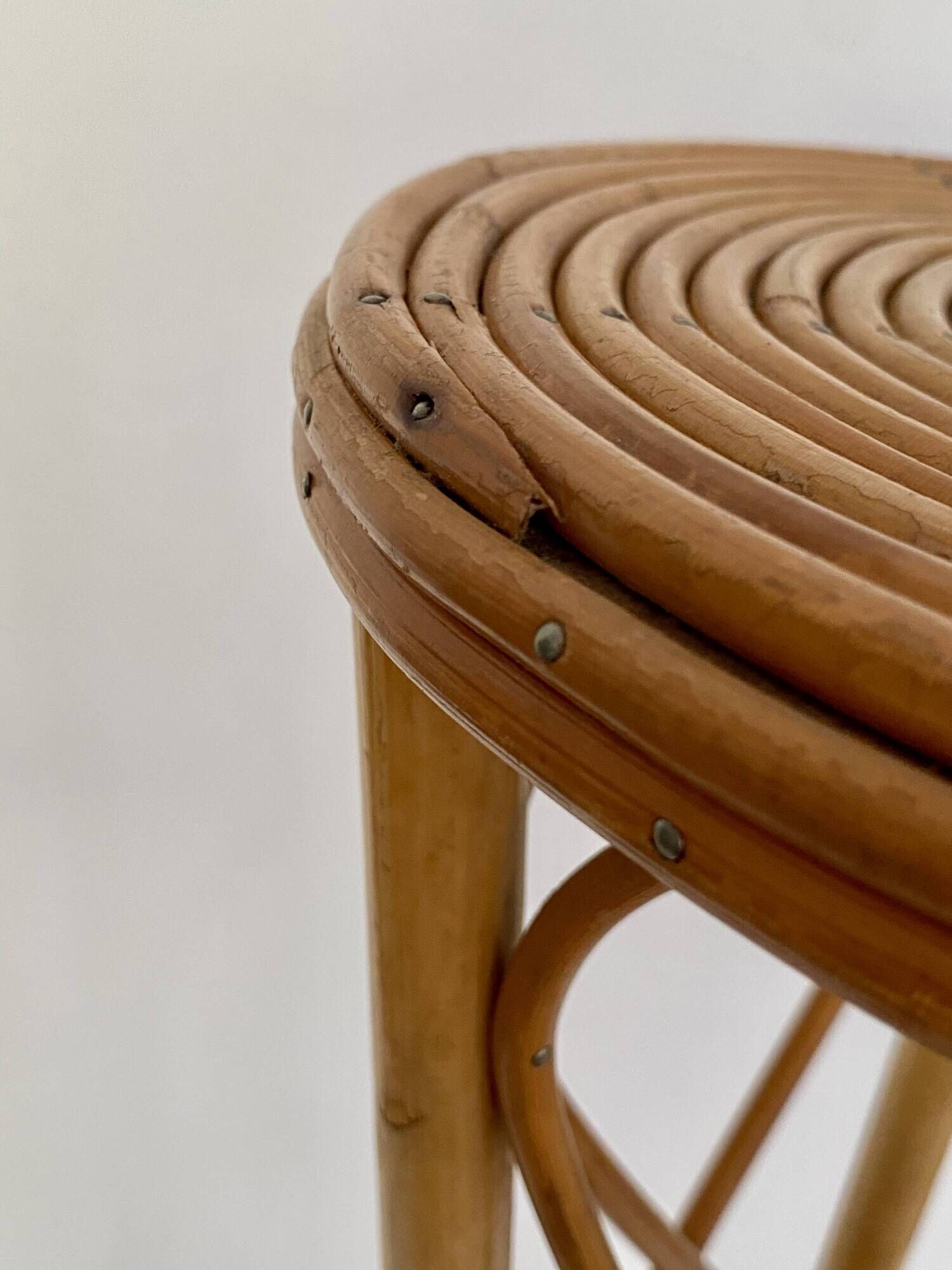 Rattan side table, 1960s