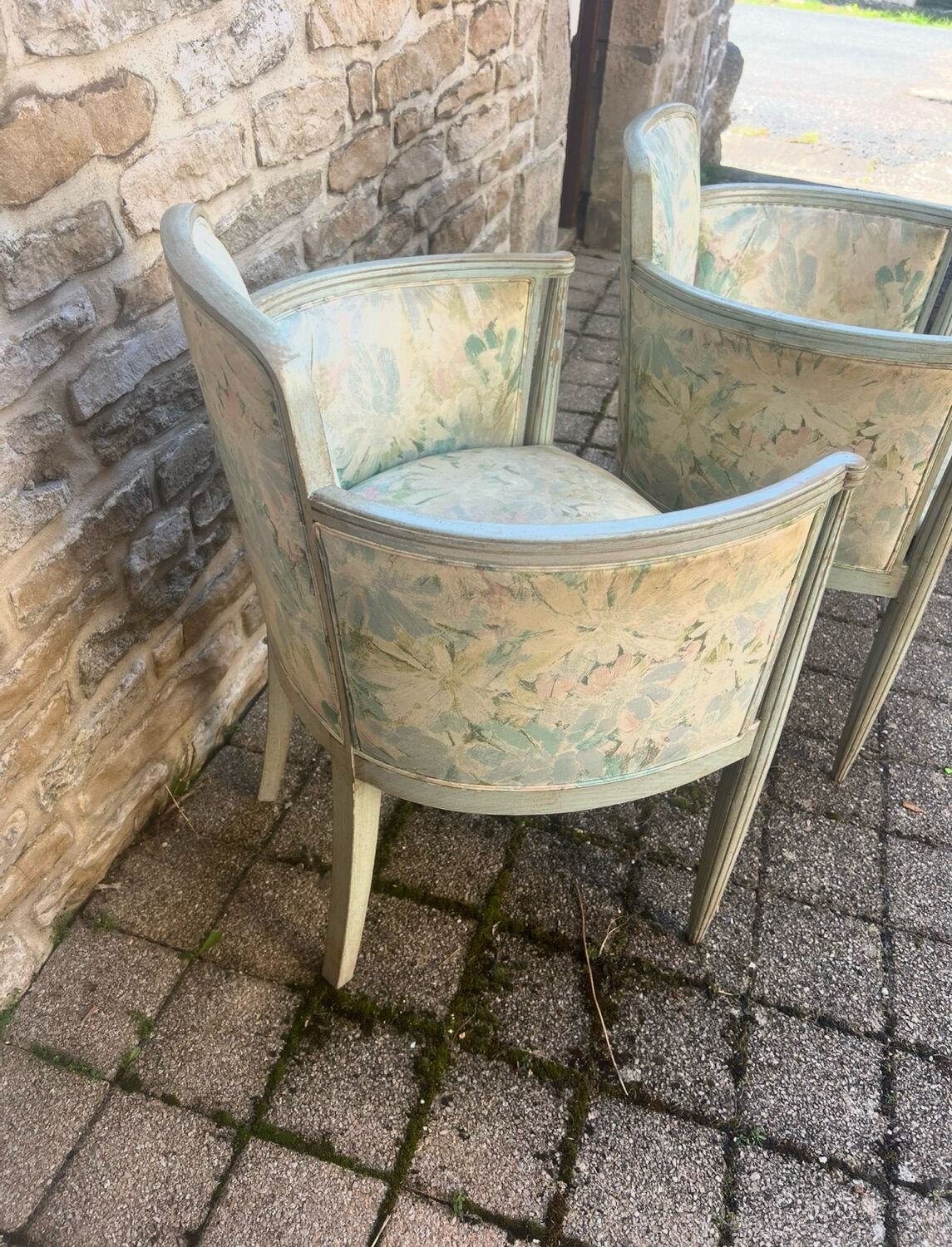 Art Deco armchair pair