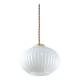 Vintage Opaline & Brass Pendant Lamp