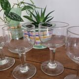 Set of 4 small stemmed glasses