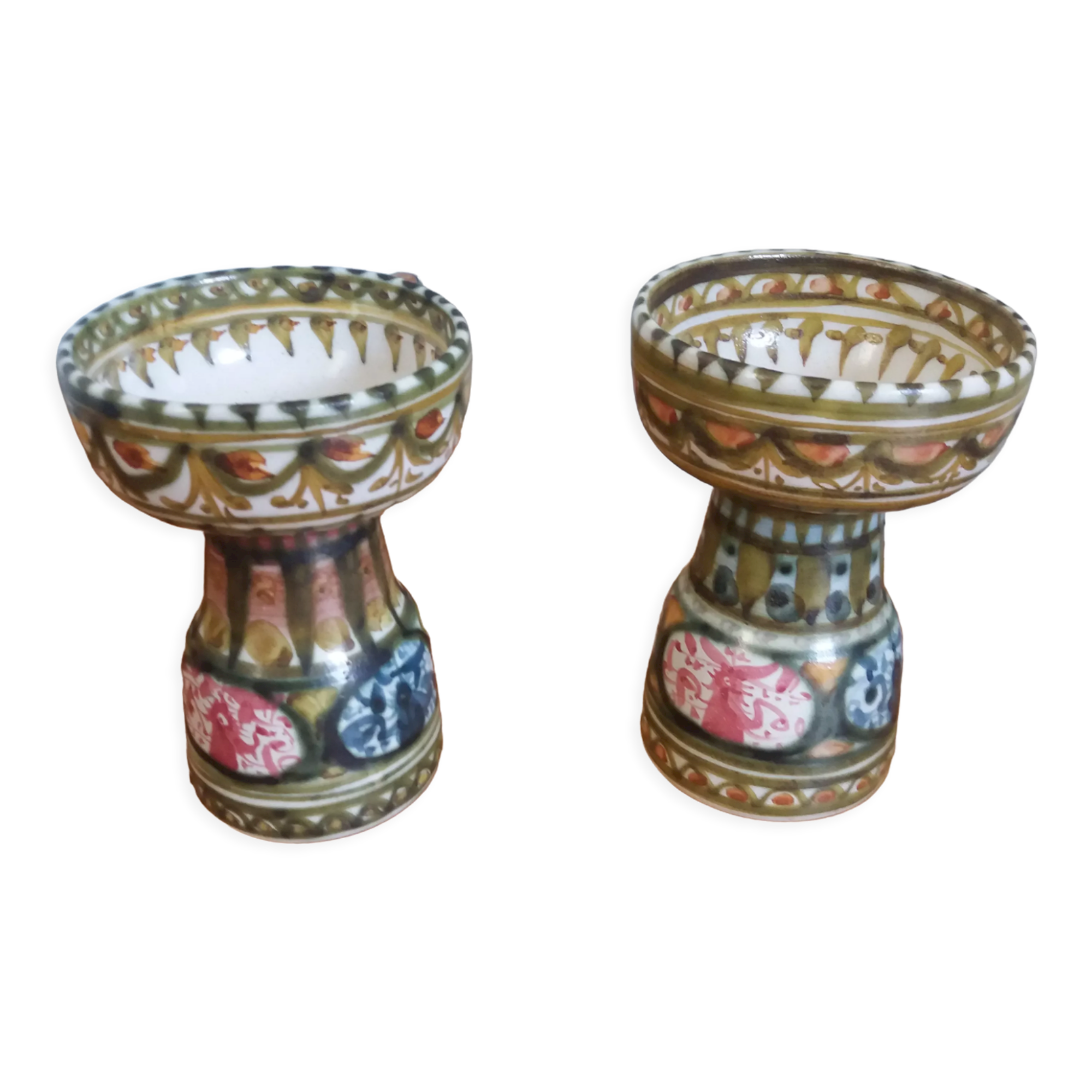 Picnic candlesticks signed André L'Helguen Keraluc Quimper